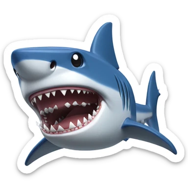 Shark with a dodgers hat sticker