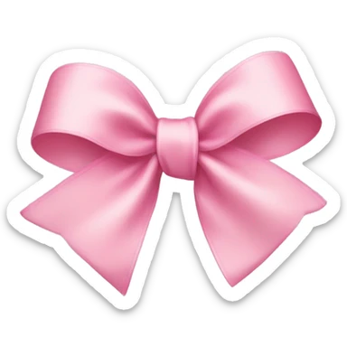 A light pink ribbon bow sticker