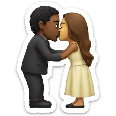 a man kissing gir sticker