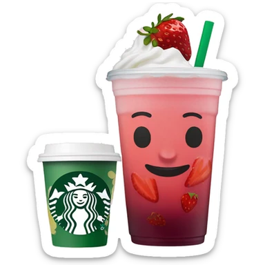 starbucks strawberry açai refresher with lemonade and no berries  sticker