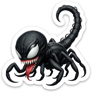 Venom crawling simplified style sticker