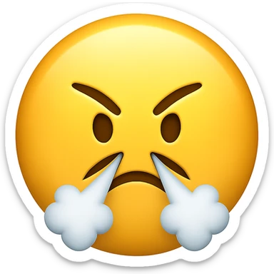 face with steam from nose emoji sticker