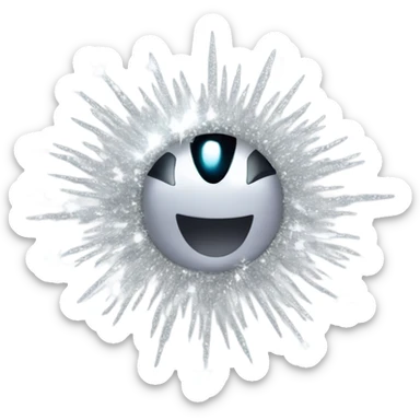 Silver sparkle  sticker