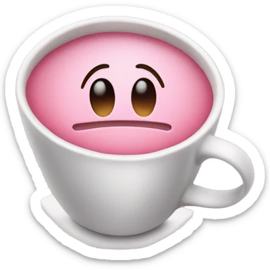 Pink coffe sticker