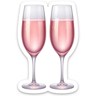 Pink Champagne glasses sticker