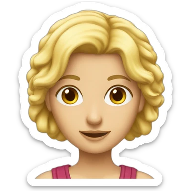 Fille blonde lisant un roman sticker