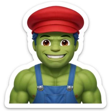 Hulk mario   sticker
