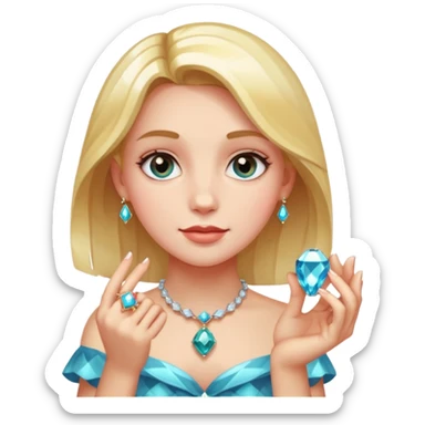 girl carry jewel  sticker