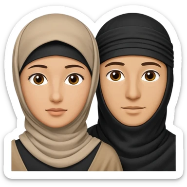 muslim couple, a man and a woman in niqab  sticker