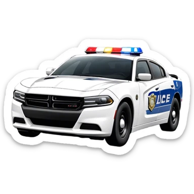 Police Car - Dodge Charger Pursuit (Model Year: 2022) (Iconic colour: Black and white) sticker