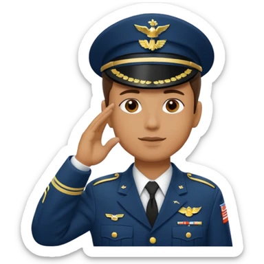 American soldier showing respect sticker