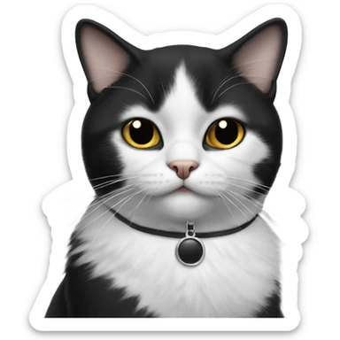 Black and white cat wearing a pirate eye patch sticker