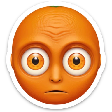 orange mutant human sticker