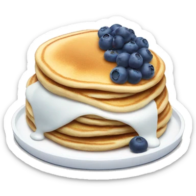 Pancake with blueberries sticker