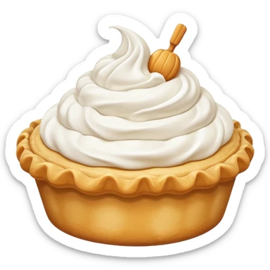 cute pie emoji no face with whipped cream  sticker
