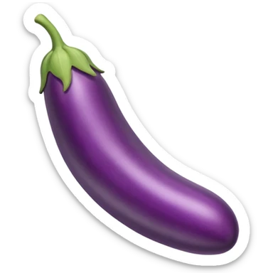 eggplant with an x sticker