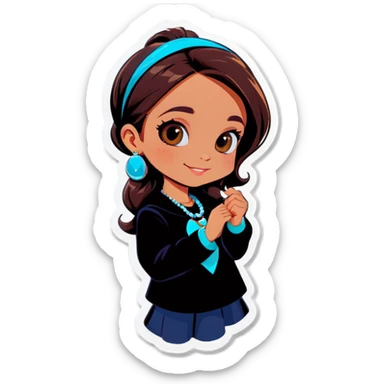 girl in jewelry outdoors sticker