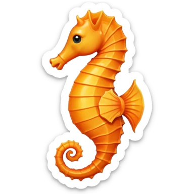 Seahorse color of orange sticker