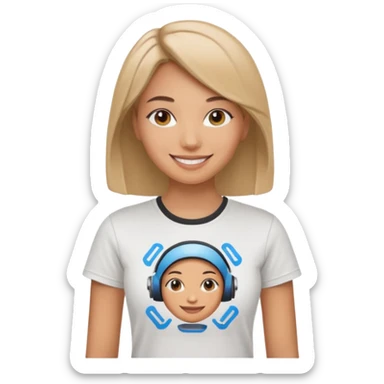 female AI supporter sticker