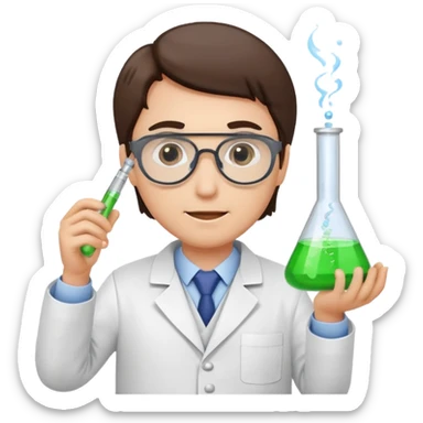 scientist working in a lab sticker