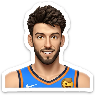 smiling male portrait with beard sticker