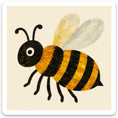 Eric carle bee sticker