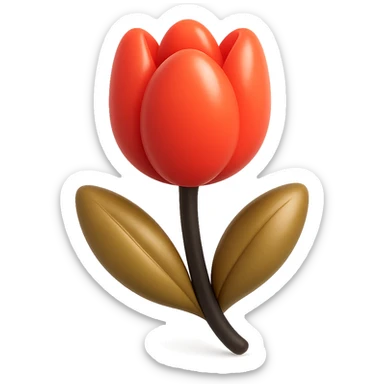 tulip in balloon style with vibrant colors sticker