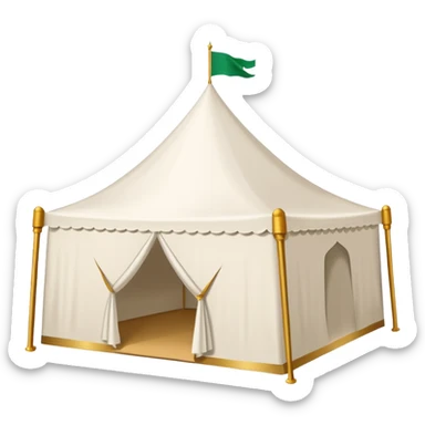 white tent like arafah the ones in saudi sticker