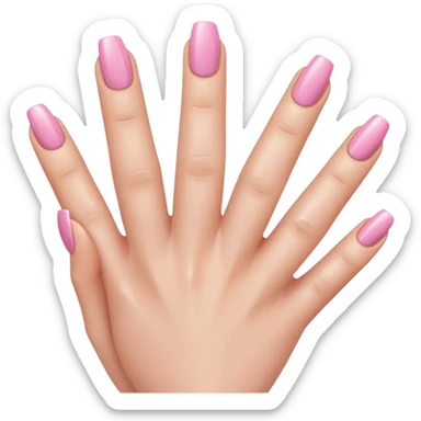 Soft pink nails sticker