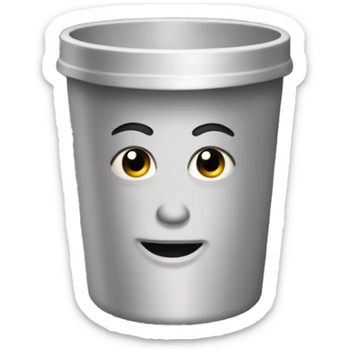 poubelle en colère sticker