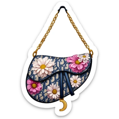 floral dior saddle bag sticker