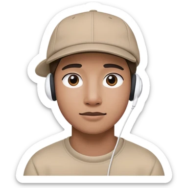 Una persona con gorra para atrás y airpod sticker