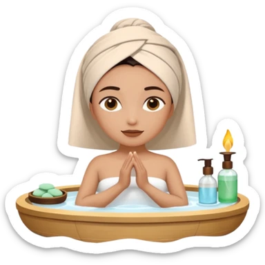relax spa day sticker