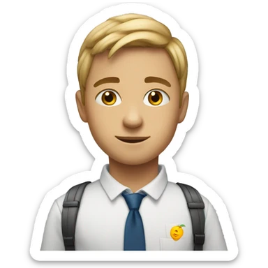 student in primary school named Philip sticker