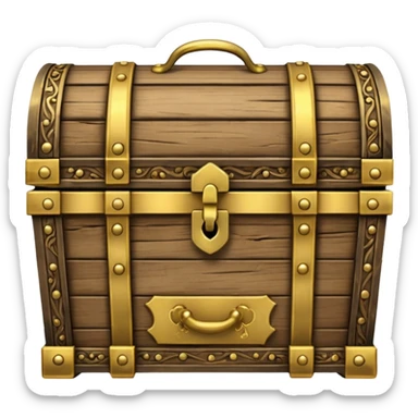 treasure chest closed and locked sticker