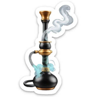 Hookah with smoke sticker
