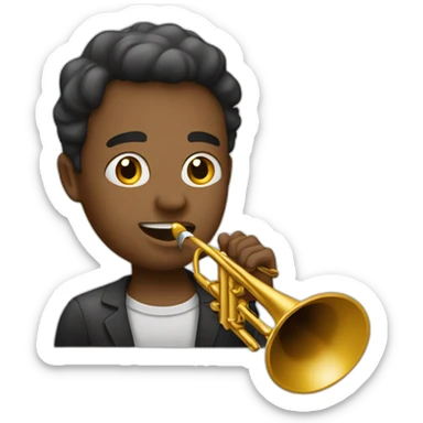 Chat qui joue de la trompette sticker