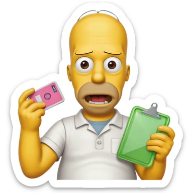 Acid tab Homer Simpson  sticker