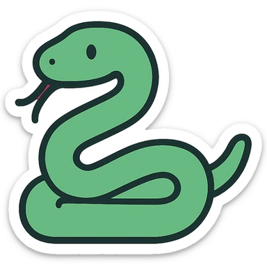 a snake icon sticker