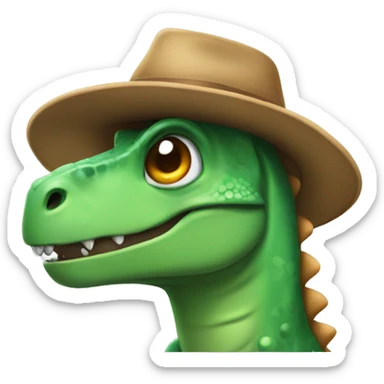 Dinosaure wearing hat  sticker