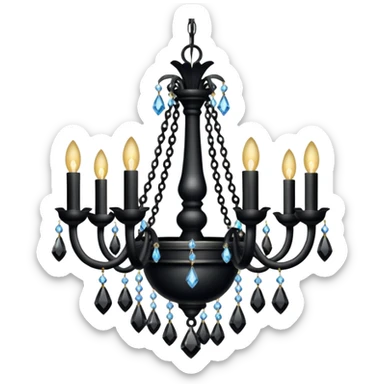 black chandelier sticker