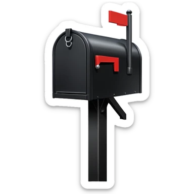 black unified mailbox 90210 on black post sticker