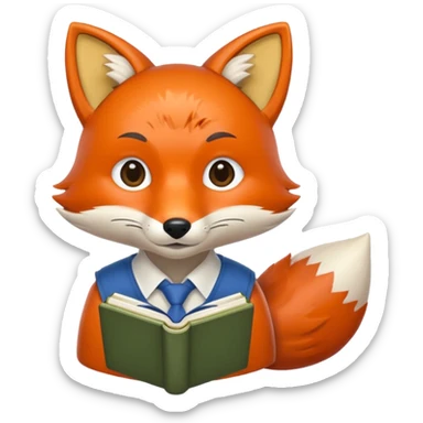 student fox sticker