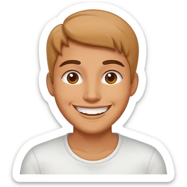 happy mood face with a big smile sticker