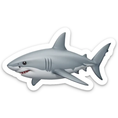 White shark svg sticker
