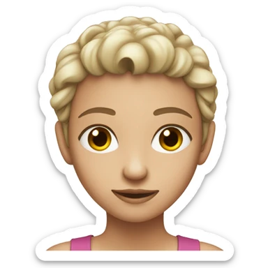 fair skinned with reen eyes sticker