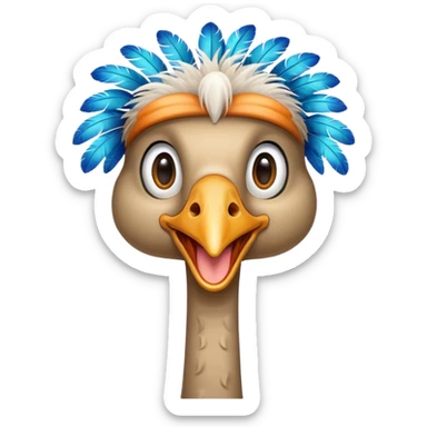 Je voudrais un emoji d'une autruche merci sticker