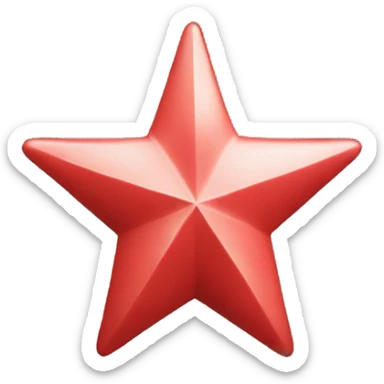 Etoile filante rouge sticker