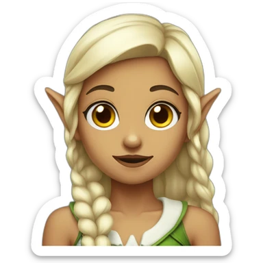 Indifferent elf girl sticker