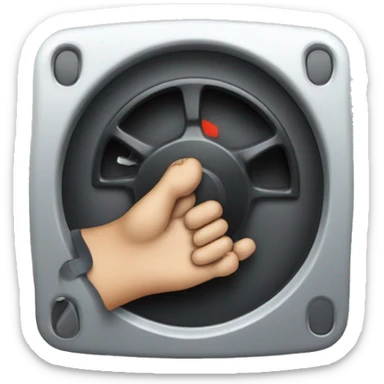 Foot pressing the gas pedal sticker